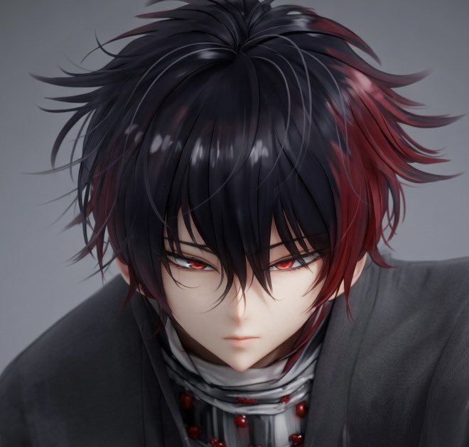 「grokくんにCG風に塗り直してもらった肥前くん綺麗すぎておもろい(1枚目元絵)」|ナガイ極のイラスト