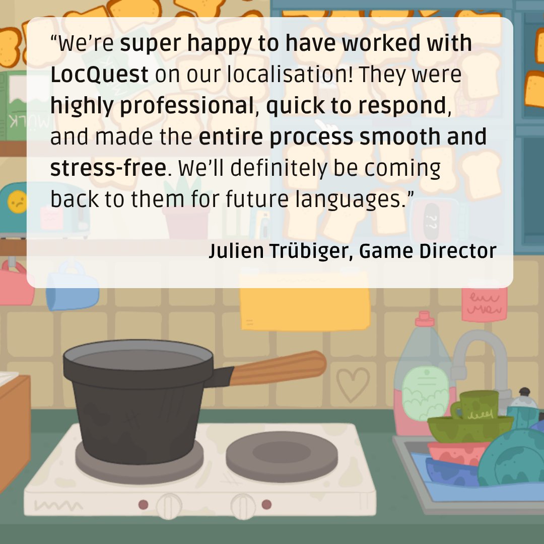 locquest's tweet photo. We’ve been cooking up something good over here 🧑‍🍳 

Little Chef: Cozy Cooking, the new game from devs julien &amp; érika, is a physics-based cooking game full of discovery and playful chaos.

LocQuest localized the game and Steam page, easy as pie 🥧

Now on Steam! ⚙️ https://t.co/u7zDyVsN7x