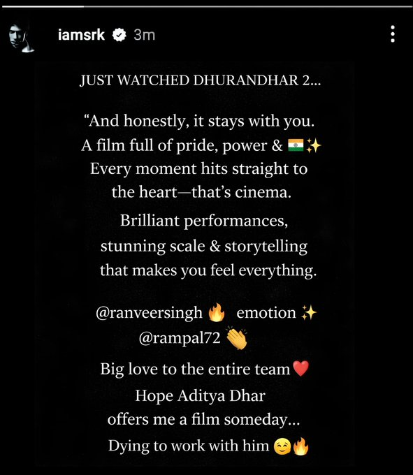 indiclogic's tweet image. Don't even need #Grok to tell me this is #fake 
cause
expecting such character from a person like #ShahrukhKhan is out of character !!
😎😜😂🤣
#Dhurandhar2‌TheRevenge is also in many ways the revenge on erstwhile 😜 #Bollywood 
No wonder the thespians of Urduwood have maintained