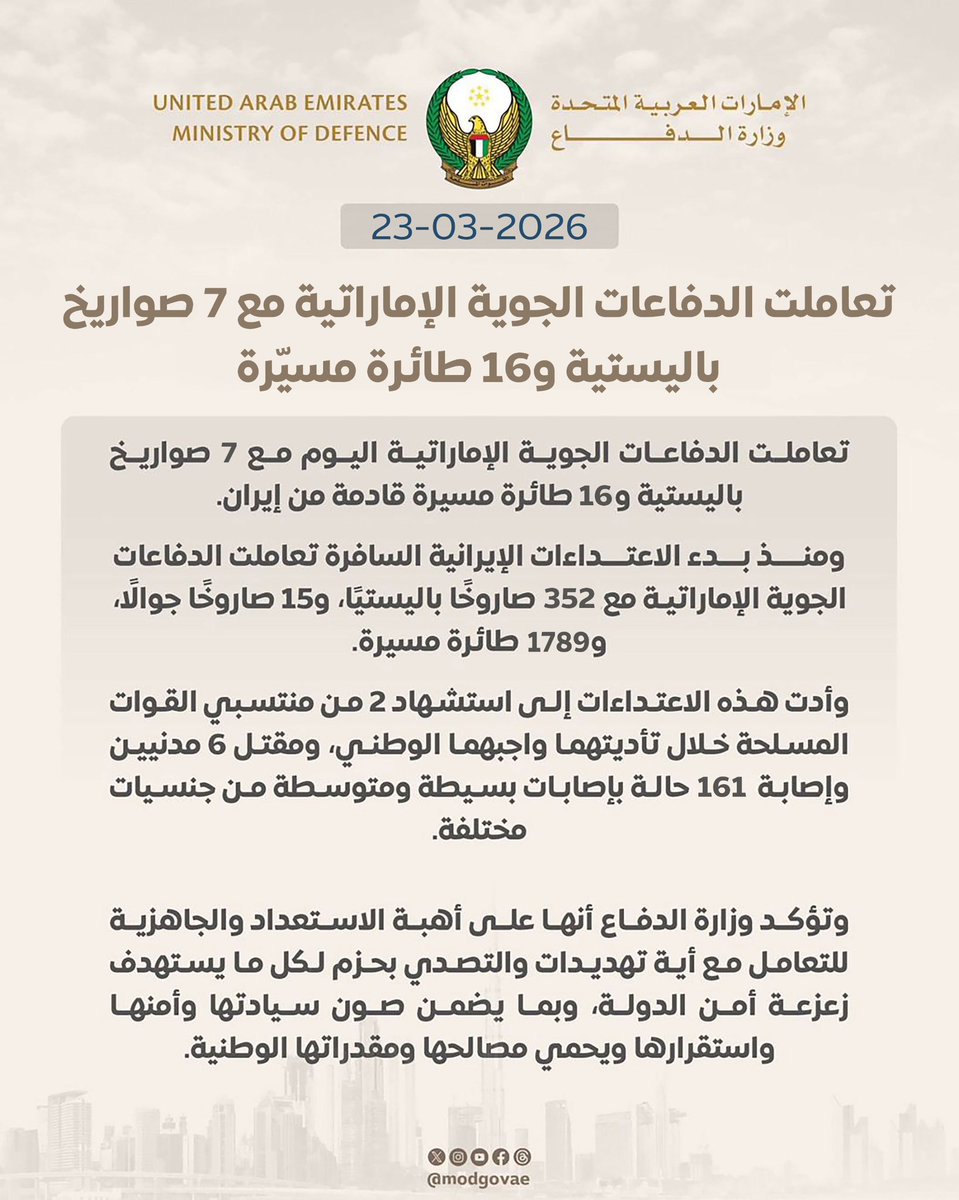 وزارة الدفاع |MOD UAE tweet media