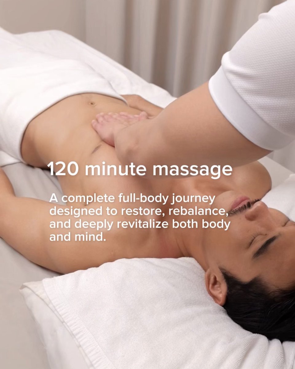 Time of massage program

60 minute massage :
Perfect for those with limited time, it helps relax specific muscle areas and quickly restore energy.

90 minute massage :
A more immersive experience that allows for deeper relaxation, working across multiple areas to ease built-up