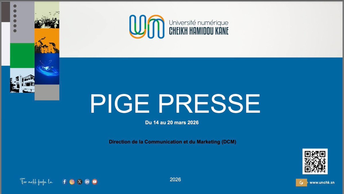 Université numérique Cheikh Hamidou KANE (UN-CHK) tweet media