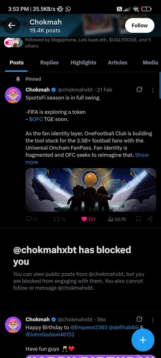 Shereefm001's tweet photo. @alidrop_x @ofc_the_club @OneFootball @Tony_0xy @MinhNp94405 @0xElinaX @MalikAdil130 @MamunShari58945 @iimuzair @Bossman_horlar @divzkie1206 @bala_balami I think never happening TGE OFC https://t.co/K62RDTikop