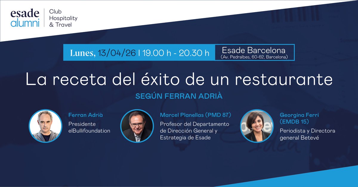 marcelplanellas's tweet photo. Conversaremos con  @ferranadria y @gftordera sobre los principals ingredientes para el éxito de un restaurante, sobre el plan de empresa GENHESIS y el modelo de negocio
👇👇👇https://t.co/KY5OcqoEgf https://t.co/3Jel4oJILG