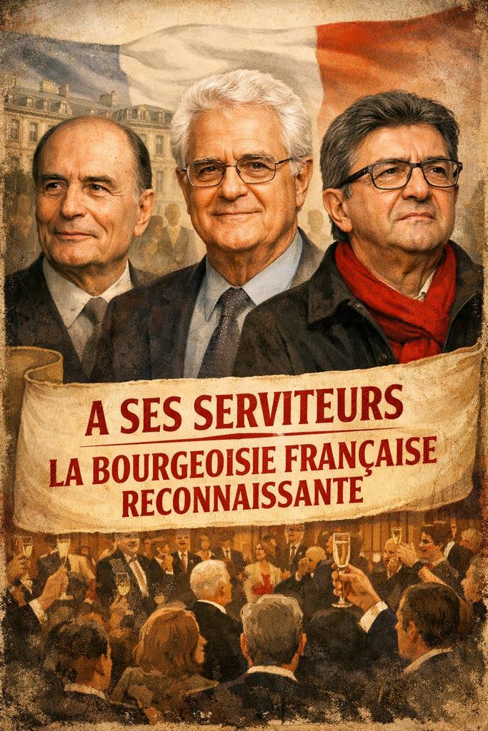#Jospin : Bardella à #Mélenchon politiciens de la bourgeoisie pleurent l'un des leurs : zélé serviteur du capital,champion des privatisations, larbin de l'impérialisme. Pour les travailleurs : Vilvorde Michelin Lu.
Pas de larmes pour les ennemis de la classe ouvrière
Affiche 2046
