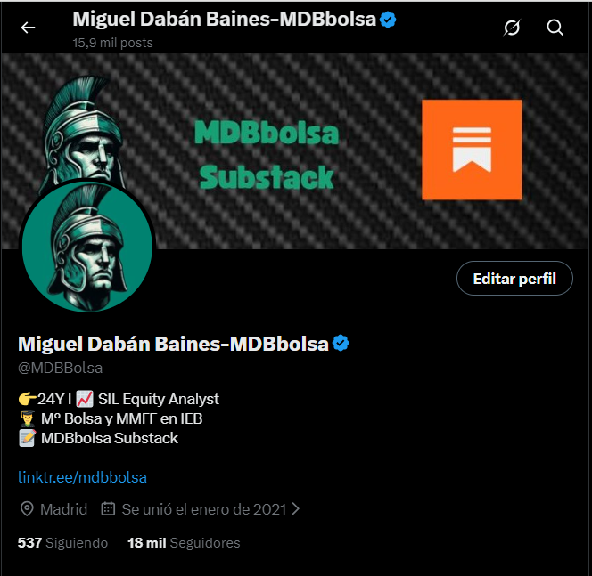 Miguel Dabán Baines-MDBbolsa tweet media