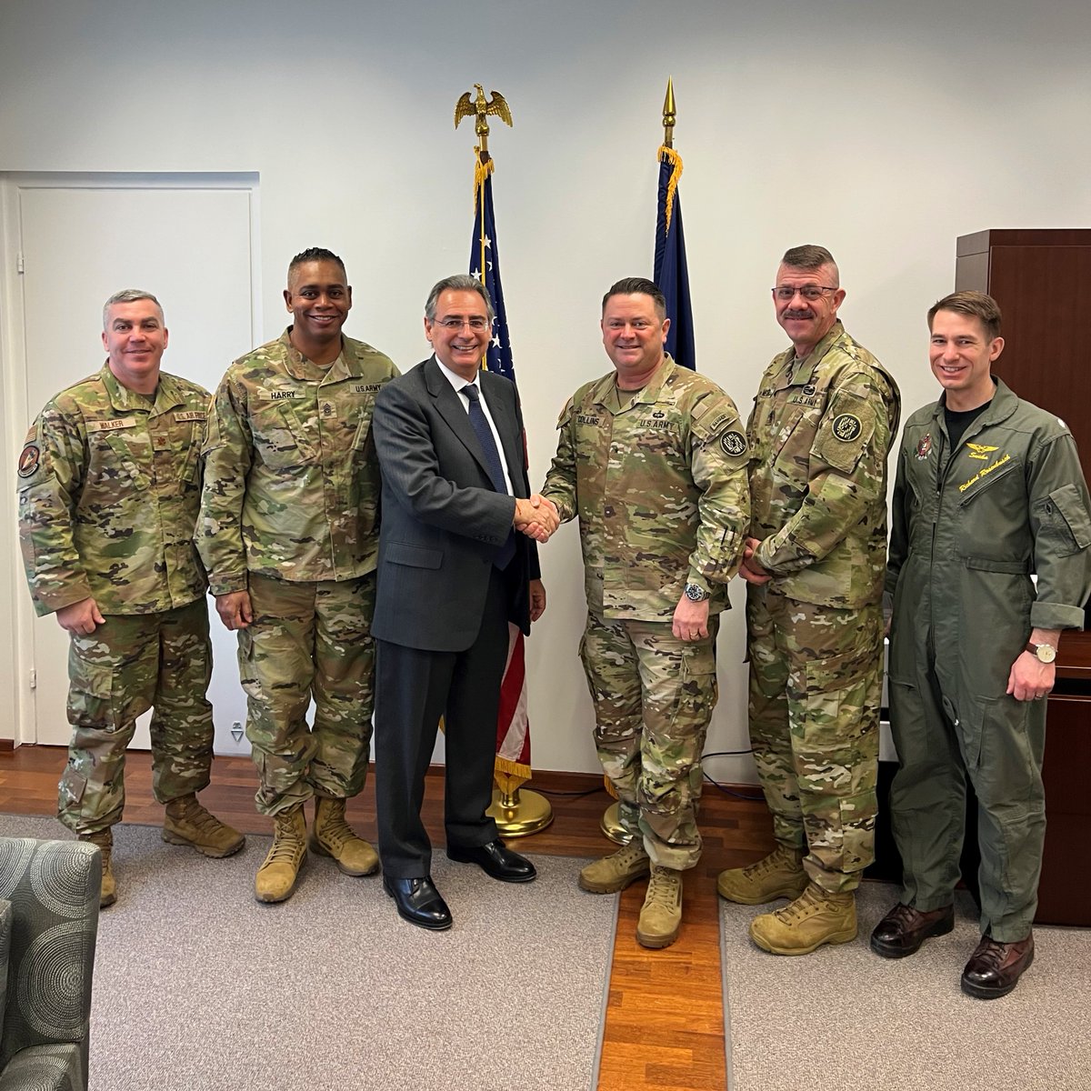 USEmbTallinn's tweet photo. Excellent first meeting between @MDNG leaders and Ambassador Roman Pipko in Tallinn! Strengthening the 30 plus year Maryland–Estonia partnership and exploring new ways to work together. #StrongerTogether #StatePartnership #Estonia https://t.co/hZazARXo7G