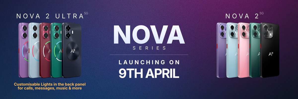 Techiyogesh's tweet photo. Nova 2 5G and Nova 2 Ultra 5G launching in india 🇮🇳 on 9th April 2026.
#AiplusSmartphone #NovaSeries #NovaUltra #Nova2 https://t.co/pd1ydmYHRV