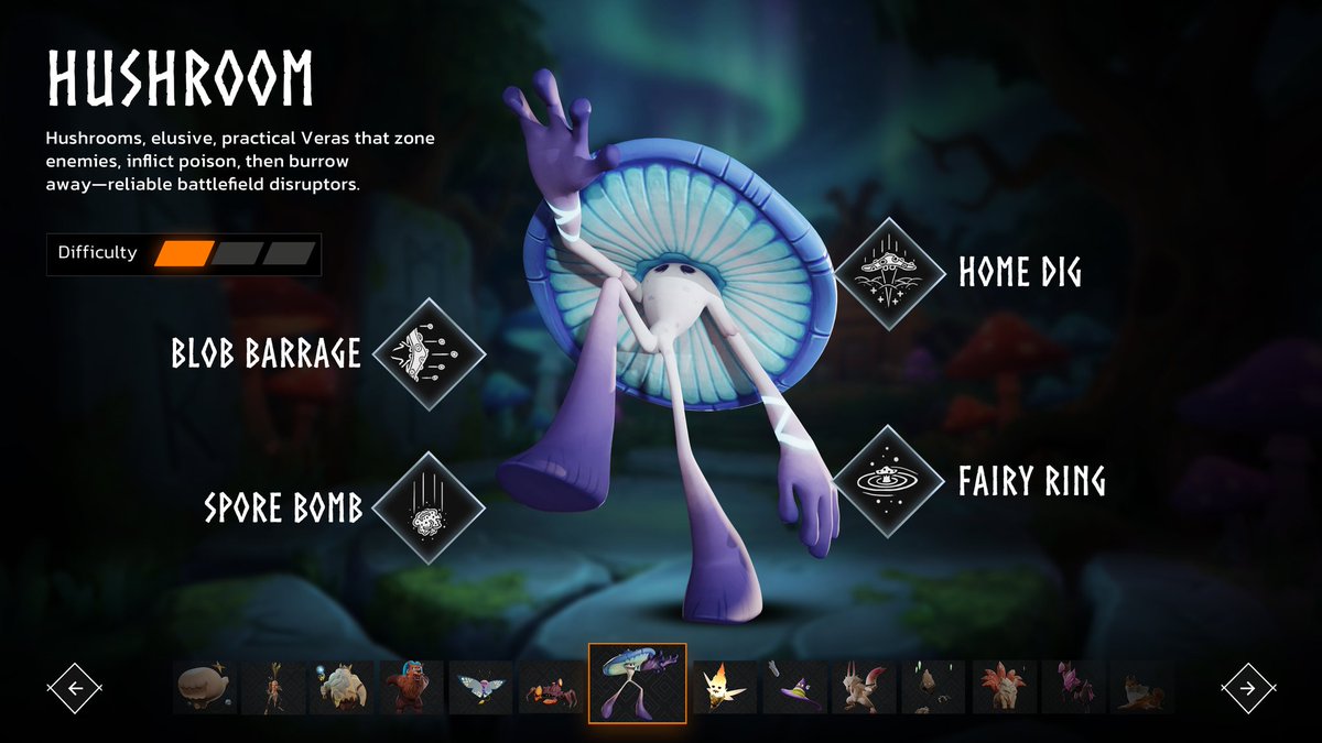 Elusive. Toxic. A lurking disrupter that controls the battlefield before slipping underground.

Discover Hushroom:
valhalla.game/veras/hushroom