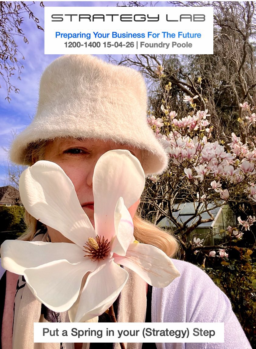 mohumphries's tweet photo. A chance to put a spring in your (strategy) step!
💧Come join us for a lunchtime 'Strategy Lab' at FOUNDRY Poole, UK  
1200-1400 Wed 15 April.

2nd chance Earlybird until 1800 Tue 

https://t.co/3m7iSgcEsL…

The session will be fun, collaborative and action-oriented https://t.co/azCo3Wum3J