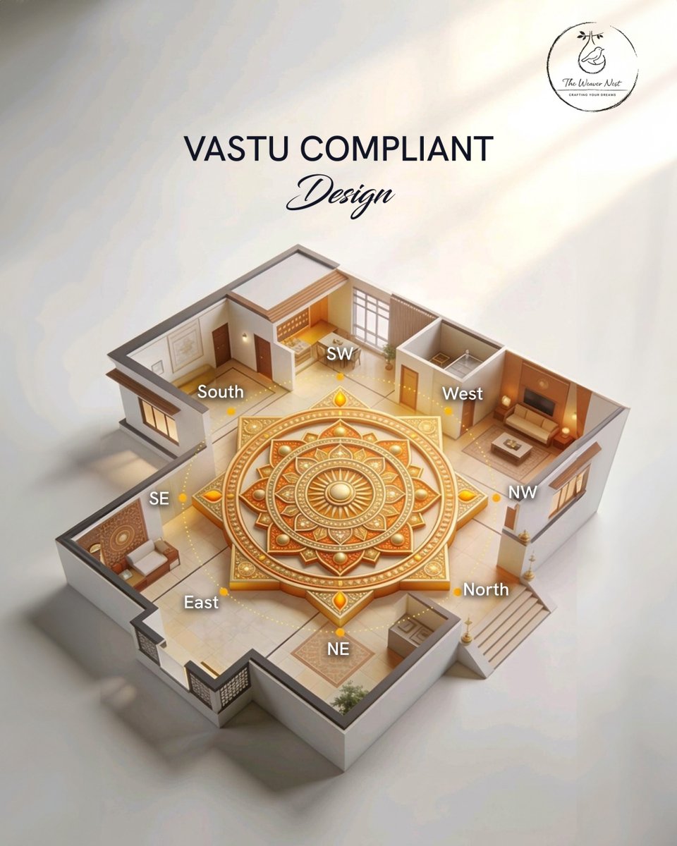 theweavernestco's tweet image. Where tradition meets intelligent design.
Our Vastu Compliance ensures your space is not only well-planned but also aligned with harmony, balance, and positive energy.

#TheWeaverNest #VastuDesign #HarmoniousLiving #SmartArchitecture #BalancedSpaces