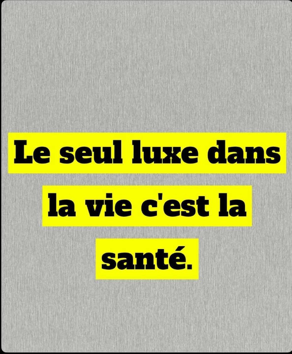 OlivierDomyBey1's tweet photo. Mon Frère, Ma Sœur 
Le seul luxe dans la vie c'est la
santé. 
@chauffeur243 https://t.co/TFFSq20UPW