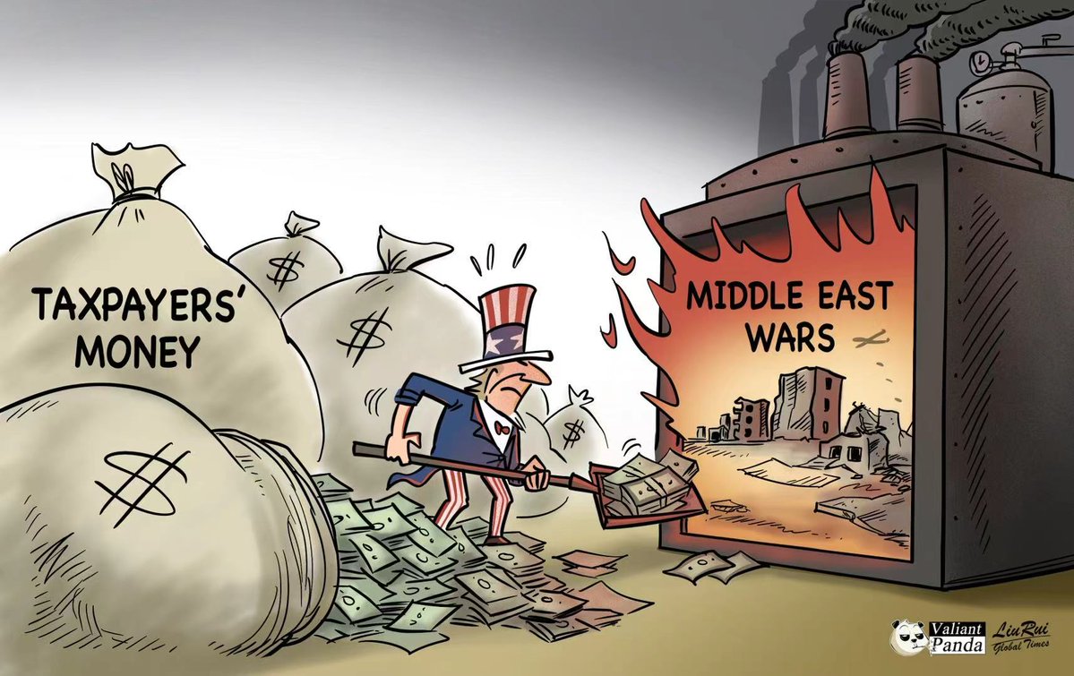 #GTCartoon: Burning taxpayers' money to fuel wars. #US #Iran 
<a href="/_ValiantPanda_/">Valiant Panda</a>