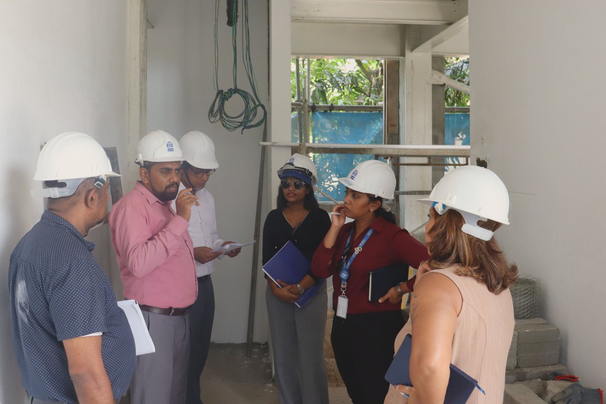 Kristin Parco, Chief of Mission for IOM SL &amp; MV  visited the Port Health Office construction site at Colombo seaport. Funded by the Government of Japan 🇯🇵 and implemented by IOM, the facility will boost Sri Lanka’s capacity to detect  health risks at a key point of entry 🌍