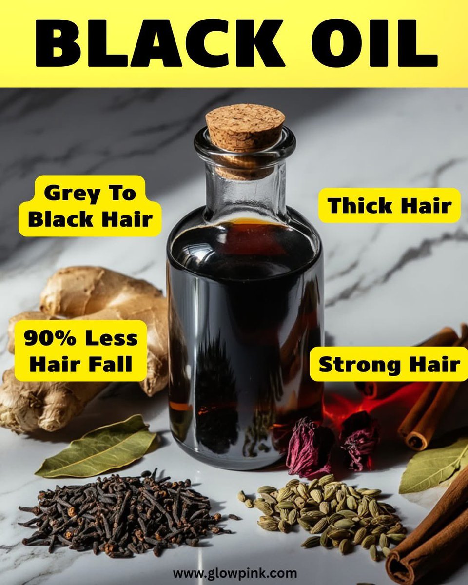 Say bye-bye to hair fall with this black oil👇