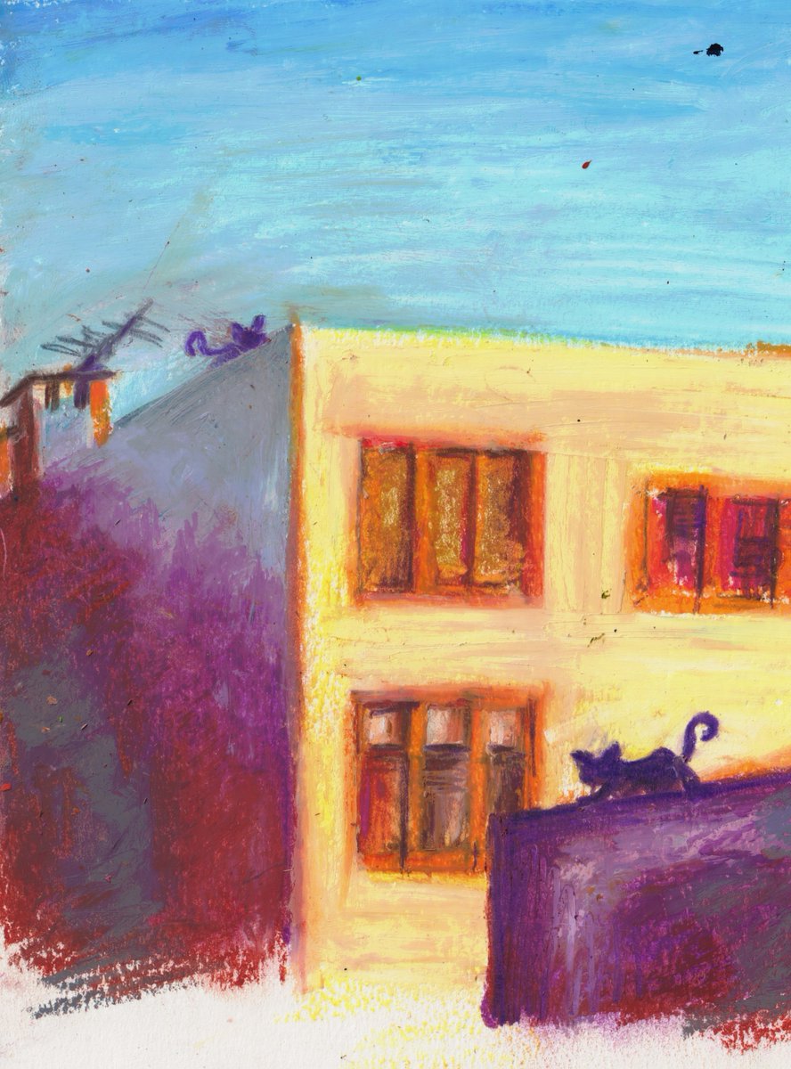 cat calling 🐈‍⬛ #みんなで楽しむTwitter展覧会 #イラスト #illustration #kidlit #일러스트 #絵