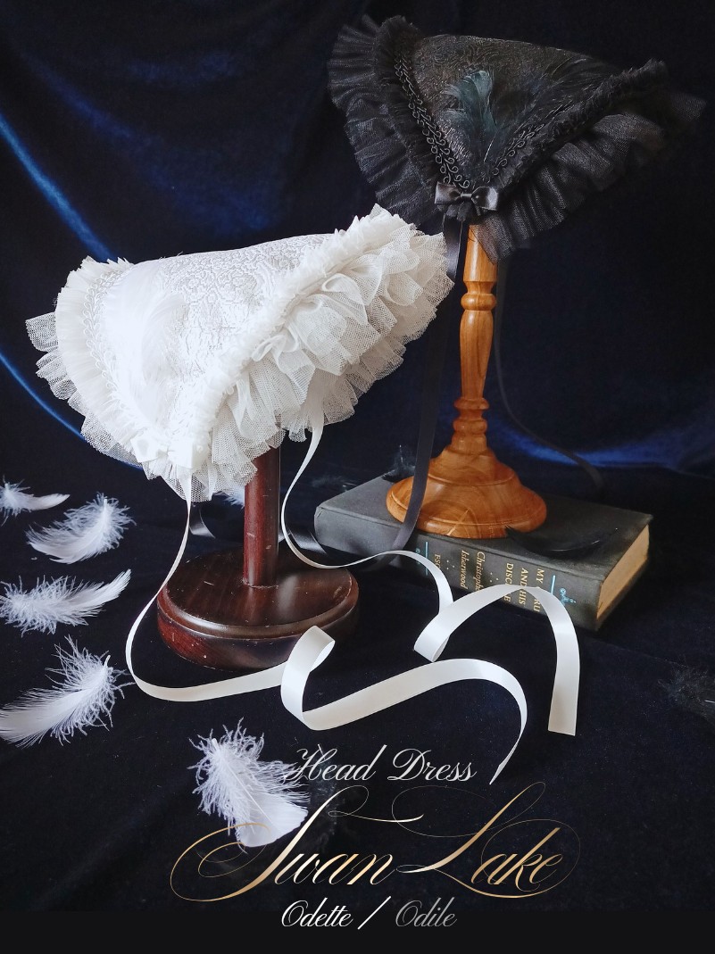 美品ルネ レッキス　リボンティペット 🩰 新作ご紹介 🦢 ヘッドドレス「Swan Lake オデット/オディール