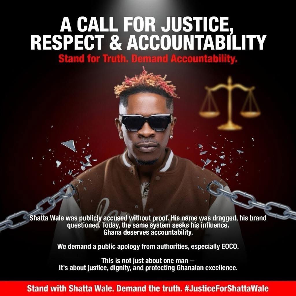 smith__bluce's tweet photo. Itโs funny how suddenly they want to use Shatta Wale as a tool to raise funds for the World Cup, yet they forgot to apologize after he was wrongfully accused by EOCO
No proper evidence was ever presented to Ghanaians, but the damage to his brand and reputation was already done https://t.co/TgphEdGhgf