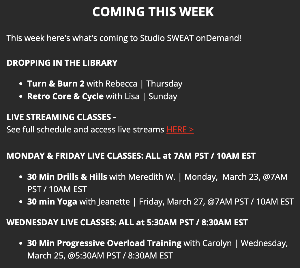 Studio SWEAT onDemand tweet media