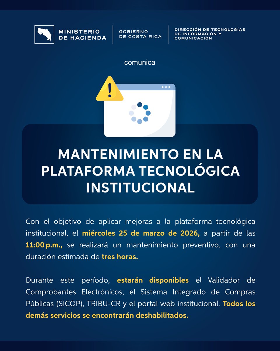 Ministerio de Hacienda de Costa Rica tweet media