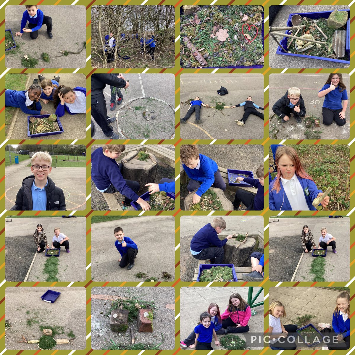 CanklowWoods's tweet image. For World Climate Week, Y4 created their own natural artwork. They loved foraging for natural resources and using their imagination. #outdoorlearning #worldclimateweek #handsonlearning