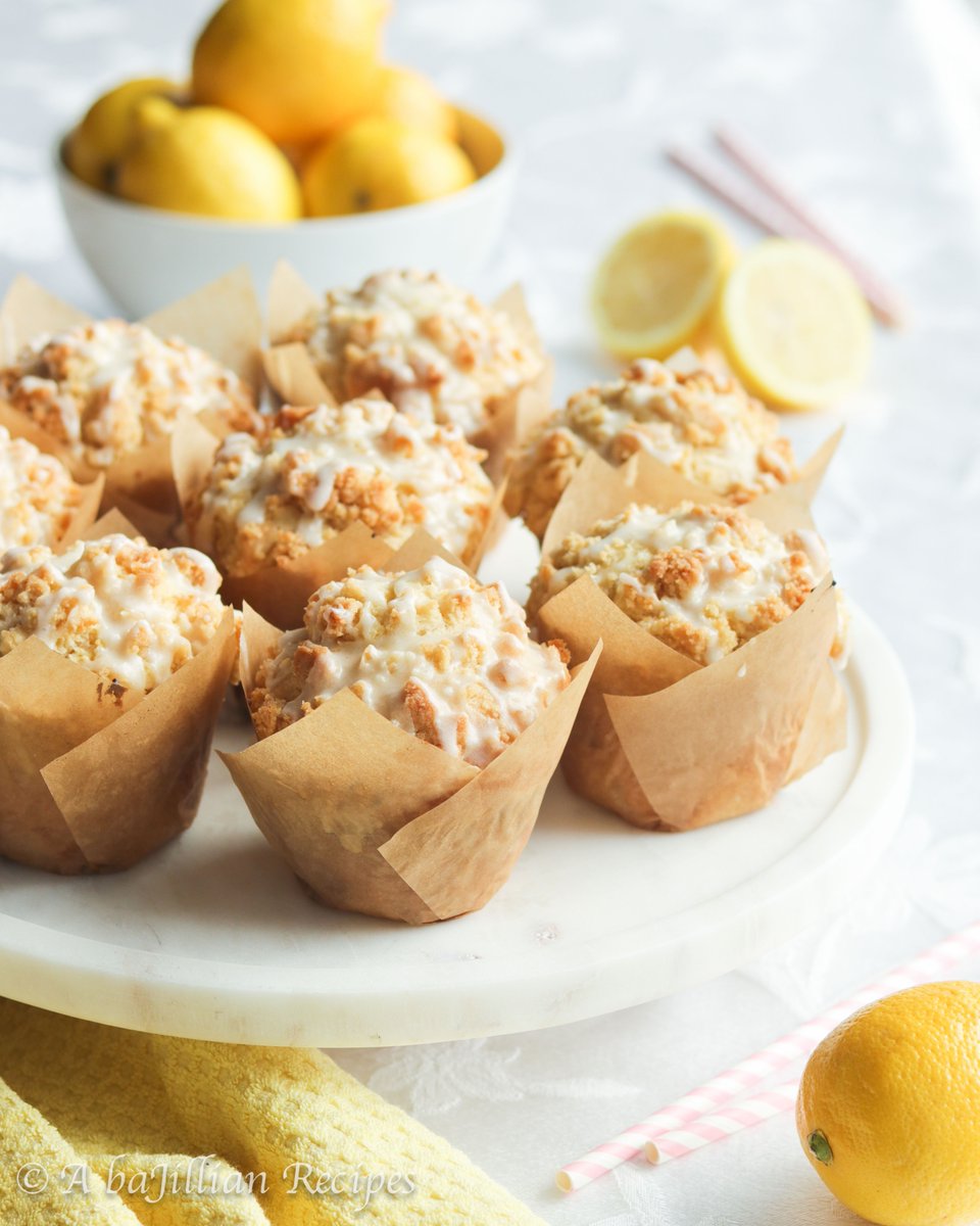 baJillianRecipe's tweet photo. LEMON CRUMB MUFFINS - Soft and supremely moist lemon muffins topped with a crisp lemony streusel and generously drizzled in lemon icing! #SpringRecipes #EasterRecipes #Brunch #LemonMuffins RECIPE: https://t.co/EoaL9pNs6I https://t.co/7myJLTyCU0