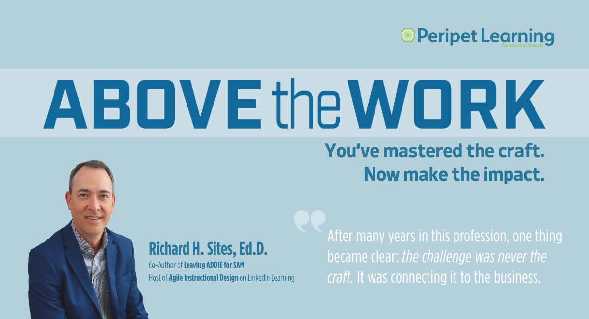 You can be excellent at your craft and still struggle to influence your organization.
At some point, it stops being about the work itself.

go.peripetlearning.com/above