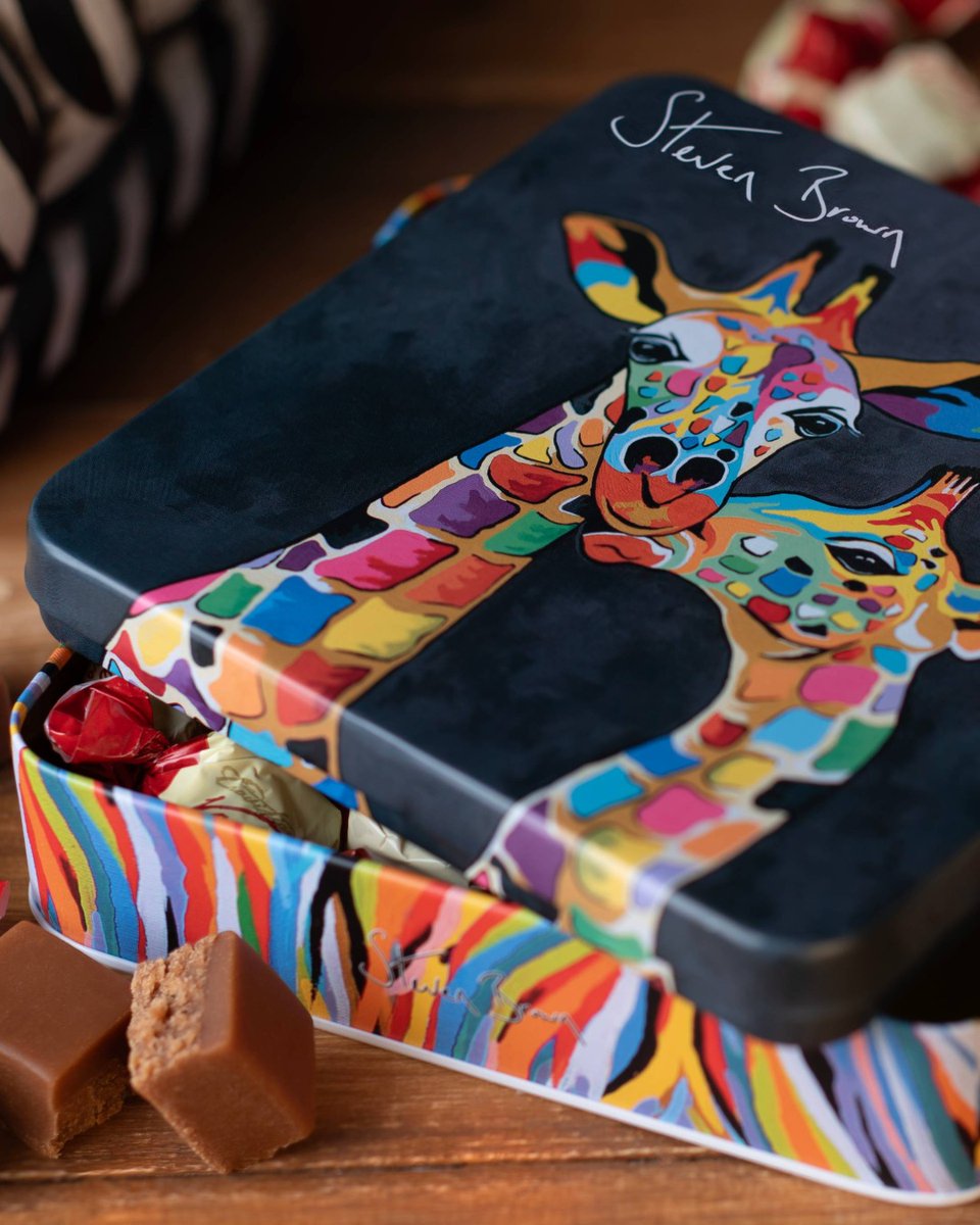 Meet Francie and Josie: one’s a bit daft, the other’s a bit posh, but they both agree on our meltingly delicious Vanilla Fudge.

Captured in this vibrant Steven Brown Art tin, once you’ve enjoyed the fudge, you’re left with a truly lovable keepsake!

#StevenBrownArt