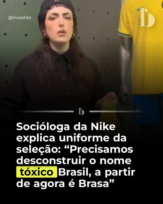 Retórica idiota.

Novelingua pra tentar engajar o nome Brasa. Se conseguirem, brasa é vermelha, logo depois, tentam mudar as cores da camisa da seleção
