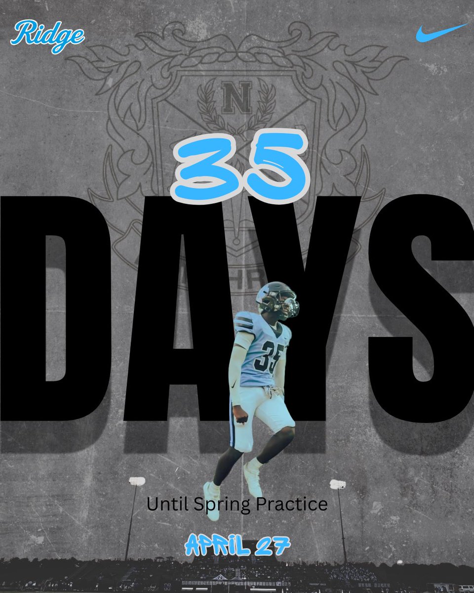 NorthridgeFB's tweet photo. The Countdown to Spring Begins

#GoJags | #RecruitTheRidge https://t.co/So1FyOXfaR