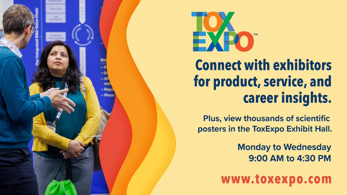 SOToxicology's tweet photo. #2026SOT SCHEDULE REMINDER: #ToxExpo opens in 10 minutes. Visit the 275+ exhibitors: https://t.co/ltJqFYH8rH https://t.co/HyNEtmx9su