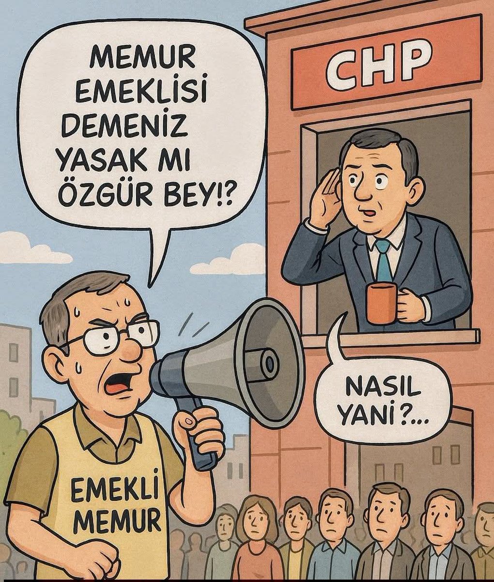 <a href="/Ydemokrat1/">Yorgun Demokrat..!</a> Hayır ! 375 / 40 👇
Memur Emeklisi hariç <a href="/herkesicinCHP/">CHP 🇹🇷</a> olan CHP den #EmekliMemur desteğini çekeli çok oldu ( en azından şahsım ailem çevrem ) tam 3 yıldır verilmiş söz değil talep değil yasal olan hakkını alamadı memur emeklisi ve CHP buna hep sus pus oldu !