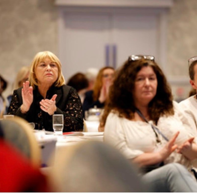 MandateTU's tweet photo. Joan Gaffney and fellow Mandate delegates called upon the ICTU Women's Conference held in Cavan recently to support and advance the Protection of Retail Workers Bill 2025 which legislates to provide legal protections for Retail Workers who are abused at work
#RespectRetailWorkers https://t.co/elP7giunEx