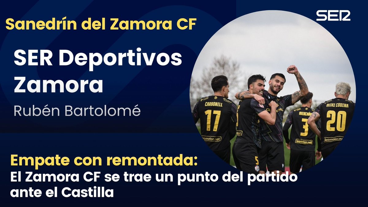 🔉AUDIO | 2⃣3⃣ de marzo: 

🔴⚪️Analizamos el empate del <a href="/ZCFoficial/">Zamora CF</a>  ante el Castilla en nuestro Sanedrín. Lo hacemos con 

🎙️Rodri Benito, 
🎙️Alex Calvo 
🎙️Modes Gago

👉#RZSerPodcast, ¡dale al play!:
cadenaser.com/audio/17742802…
