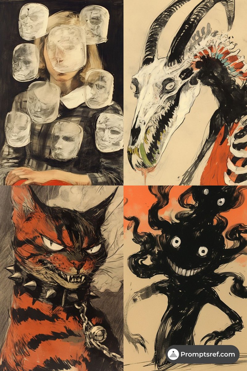 Dark expressionist collage