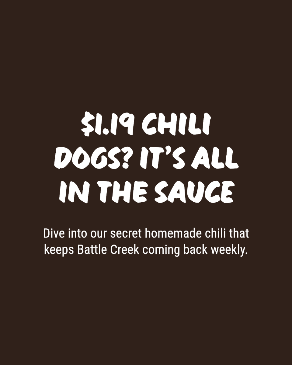 MrDonRestaurant's tweet photo. What's the secret behind our $1.19 Chili Dog Wednesdays? It's our homemade chili sauce—made fresh, packed with flavor, and the real star of the show. Taste the tradition that keeps Battle Creek coming back every week!

Click Here to Order https://t.co/TVy5Jc5EfF https://t.co/GLd5r6AikD
