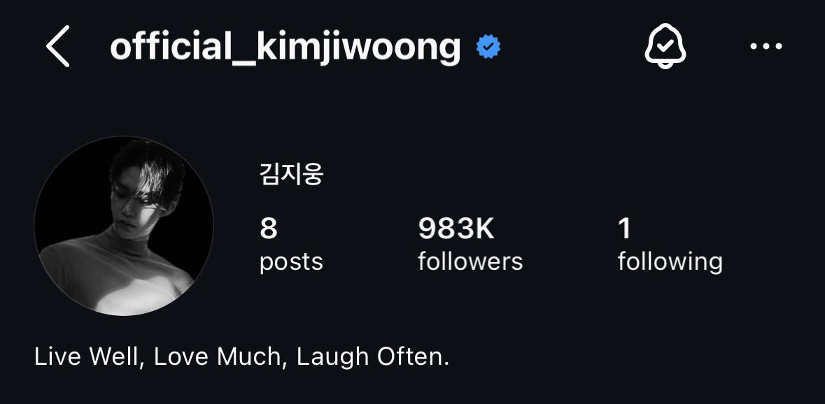 #KIMJIWOONG from #ZEROBASEONE has reactivated his official Instagram account