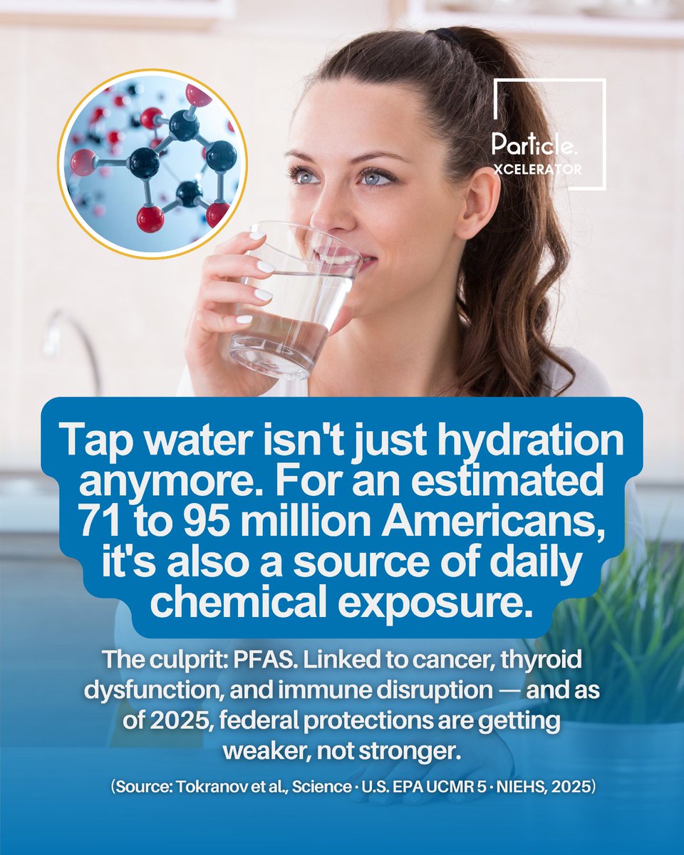 ParticleXcels's tweet photo. The U.S. water filtration market is accelerating — because the contamination data keeps getting worse. An estimated 71–95 million Americans rely on PFAS-contaminated groundwater before any treatment. Which filtration brands are gaining real traction right now? https://t.co/YXhBWja61Q