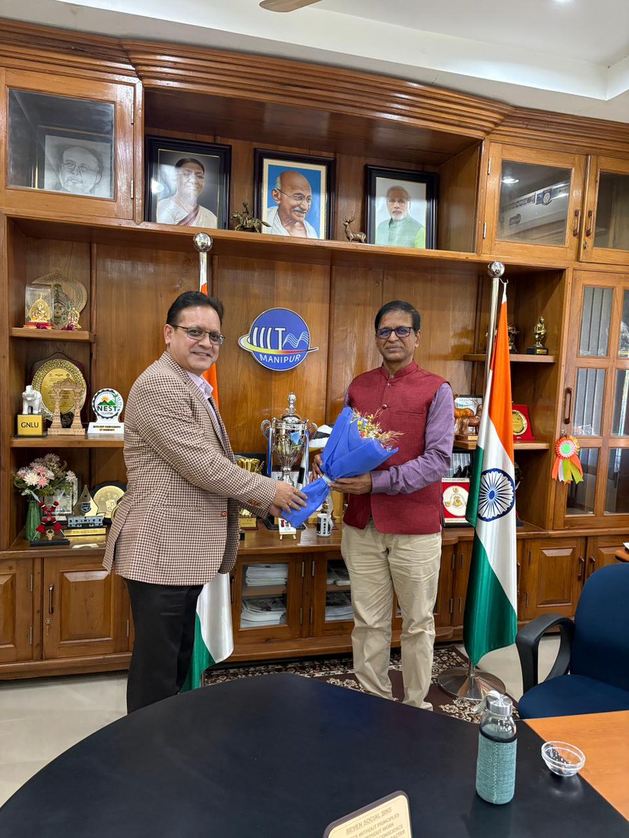 ImphalStpi's tweet image. Jurisdictional Director, @stpiguwahati met with the Director, @IIITManipur and saw fruitful deliberations on #collaboration opportunities, with a positive response towards signing an #MoU to promote #Tech &amp;amp; #StartupEcosystem in the region.

@arvindtw @SoumyaOtta @baskar_krishnan