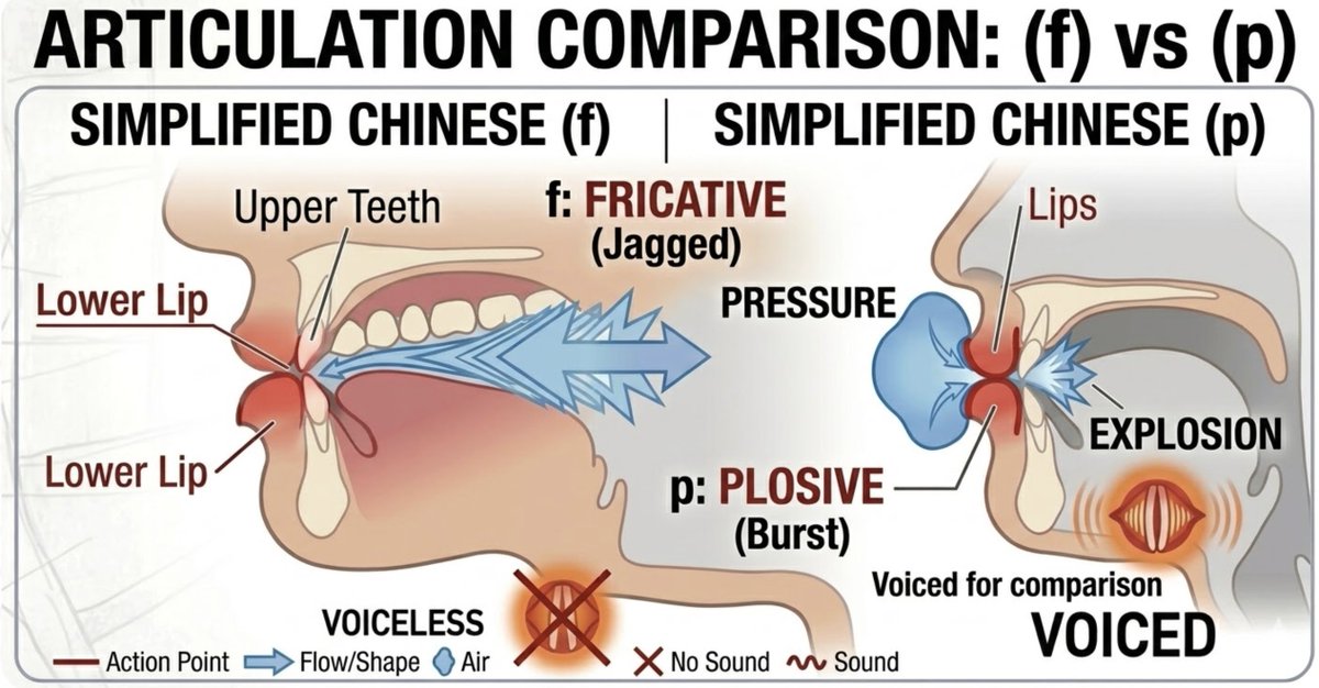 声母 - Day 4: Group 2 (f - labiodental) This sound is usually easy for ...