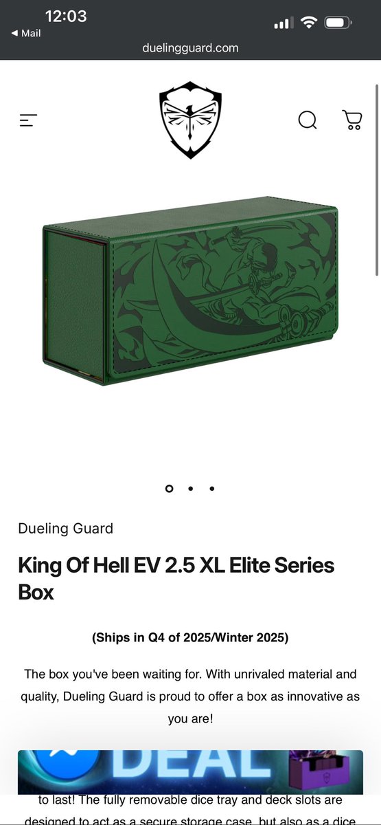Still waiting for them to ship them out 🥀
All <a href="/DuelingGuard/">Dueling Guard</a> replied when I asked in January was early 2026 because of delay