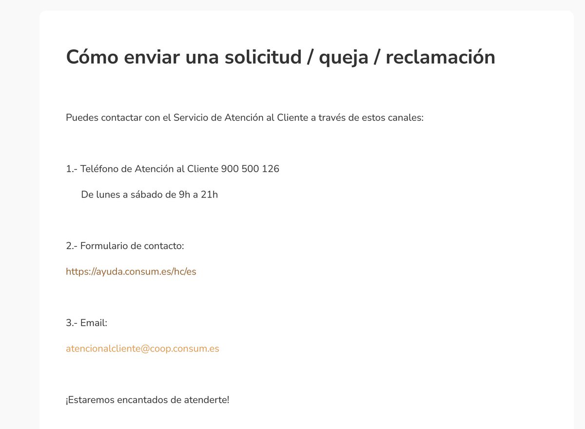 WatchingFromSp's tweet photo. Hola @Consum. Vuestros formularios web son una farsa. No funcionan ni el enlace en la web (bucle de páginas sin un verdadero formulario de contacto) ni el botón de "Contacto" de Facebook. ¿Algún canal real? #Consum https://t.co/Qfmgbh3IbZ