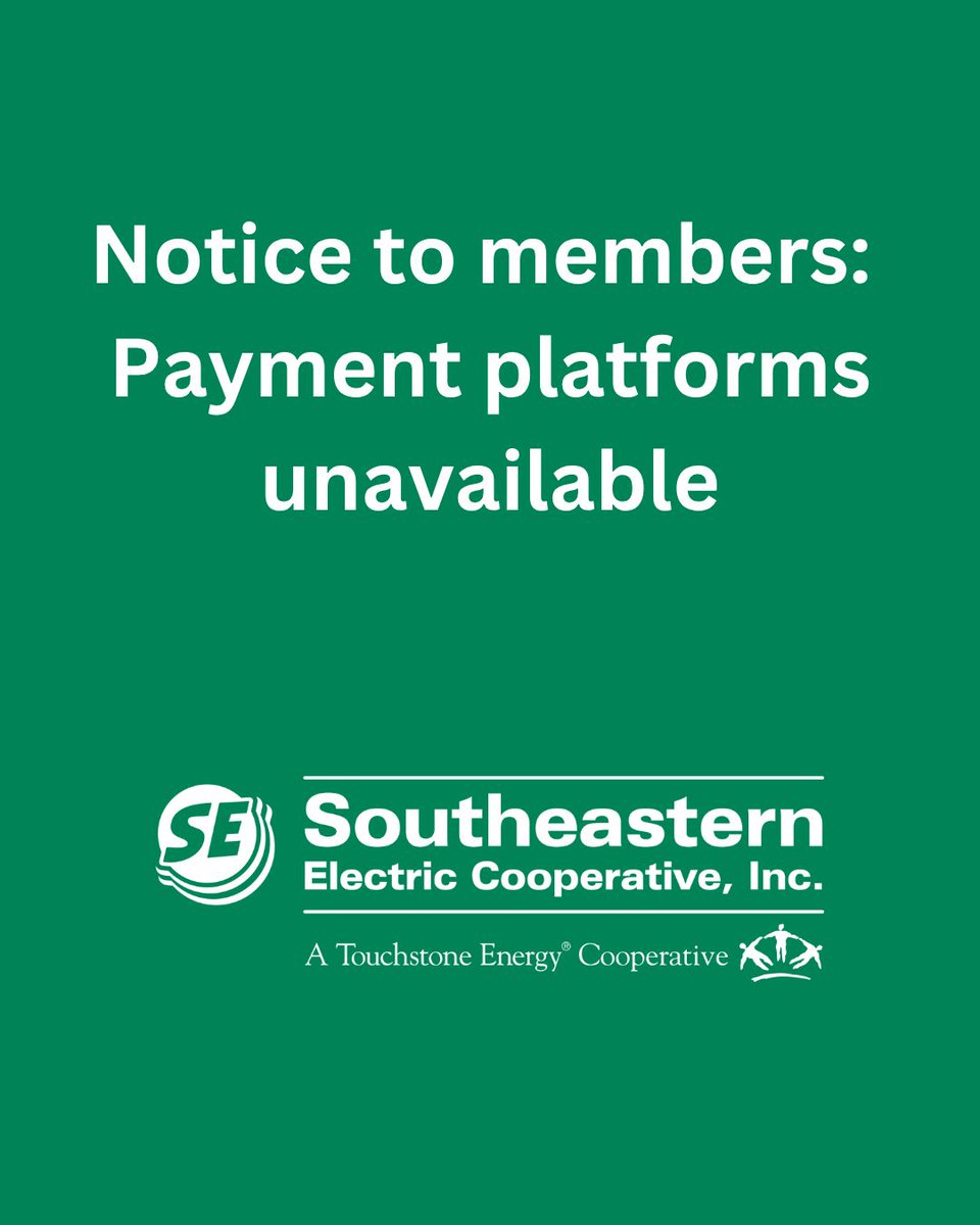 Notice to Members: Our online bill payment platform and pay by phone number are currently not working. We are resolving the issue and will update this post once both payment platforms are back up and running. Thank you for your patience!
