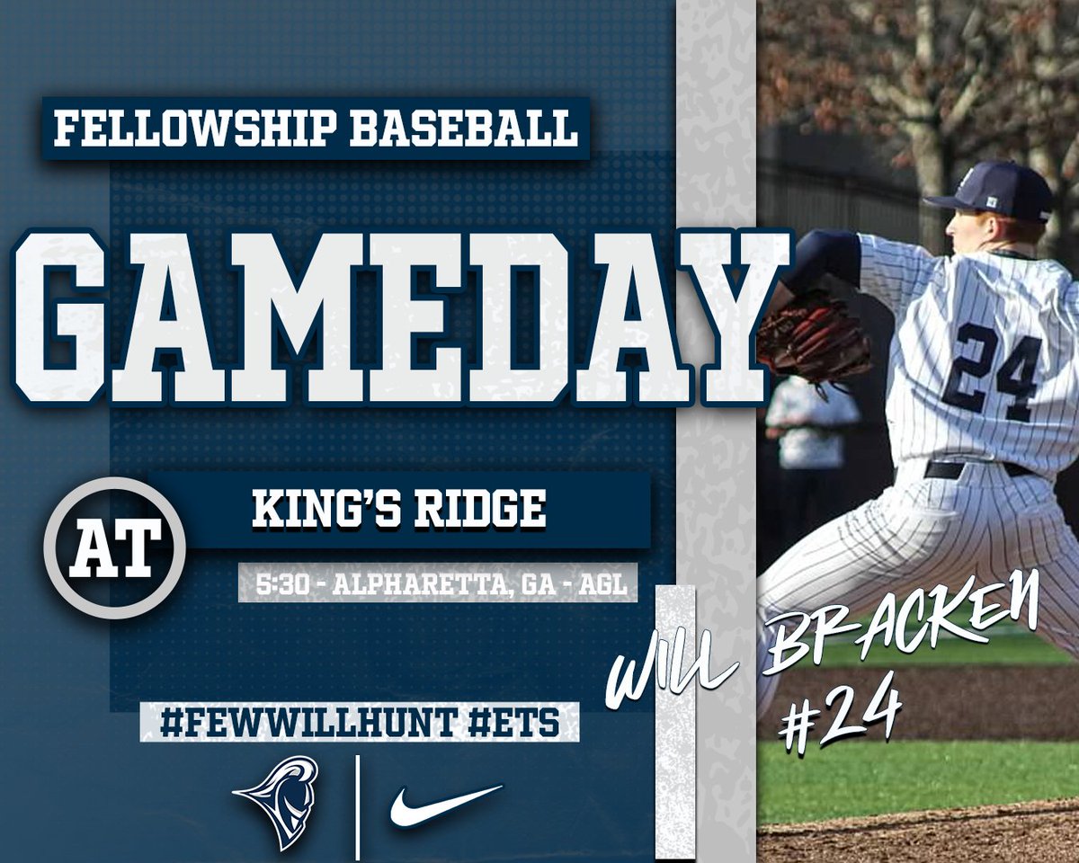 Another big region 5-A matchup on deck for #FellowshipBSBL 

First pitch 5:30 PM. 

#FewWillHunt #ETS 

<a href="/PaladinsFCS/">Fellowship Christian Athletics</a>
