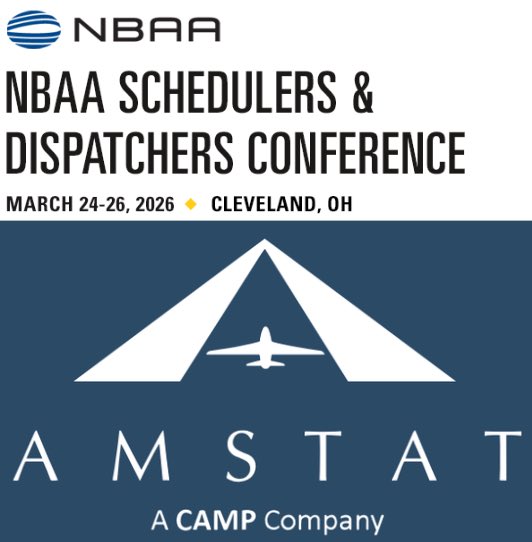 AMSTAT_corp's tweet photo. AMSTAT is proud to be at the 2026 NBAA Schedulers & Dispatchers Conference this week and we’d love to connect with you!
 
Stop by booth 909 to meet our team, explore our latest features, and see firsthand how AMSTAT can elevate your operations. Let’s talk about how we can support your success!

#SDC2026 #amstat #aircraft #aviation #businessaviatio #bizav #privateaviation #aviationlife #aviationdaily #jet #jets #jetset #privatejet #turboprop #turbine #heli #helicopter
