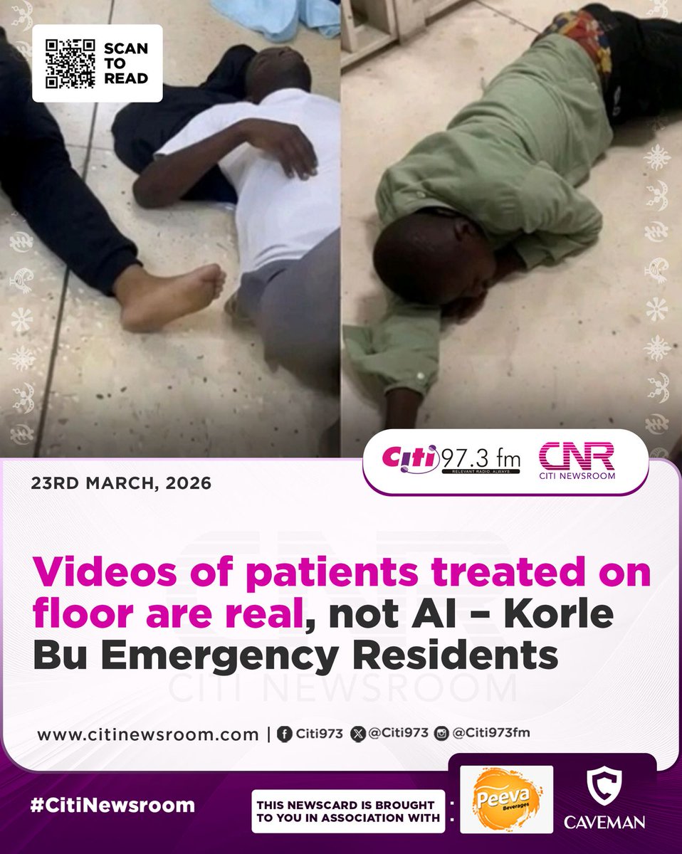 Emergency Medicine Residents at the Korle Bu Teaching Hospital (KBTH) have rejected claims by hospital management disputing the state of emergency care at the facility, insisting that recent footage showing patients being treated on the floor accurately reflects conditions on the