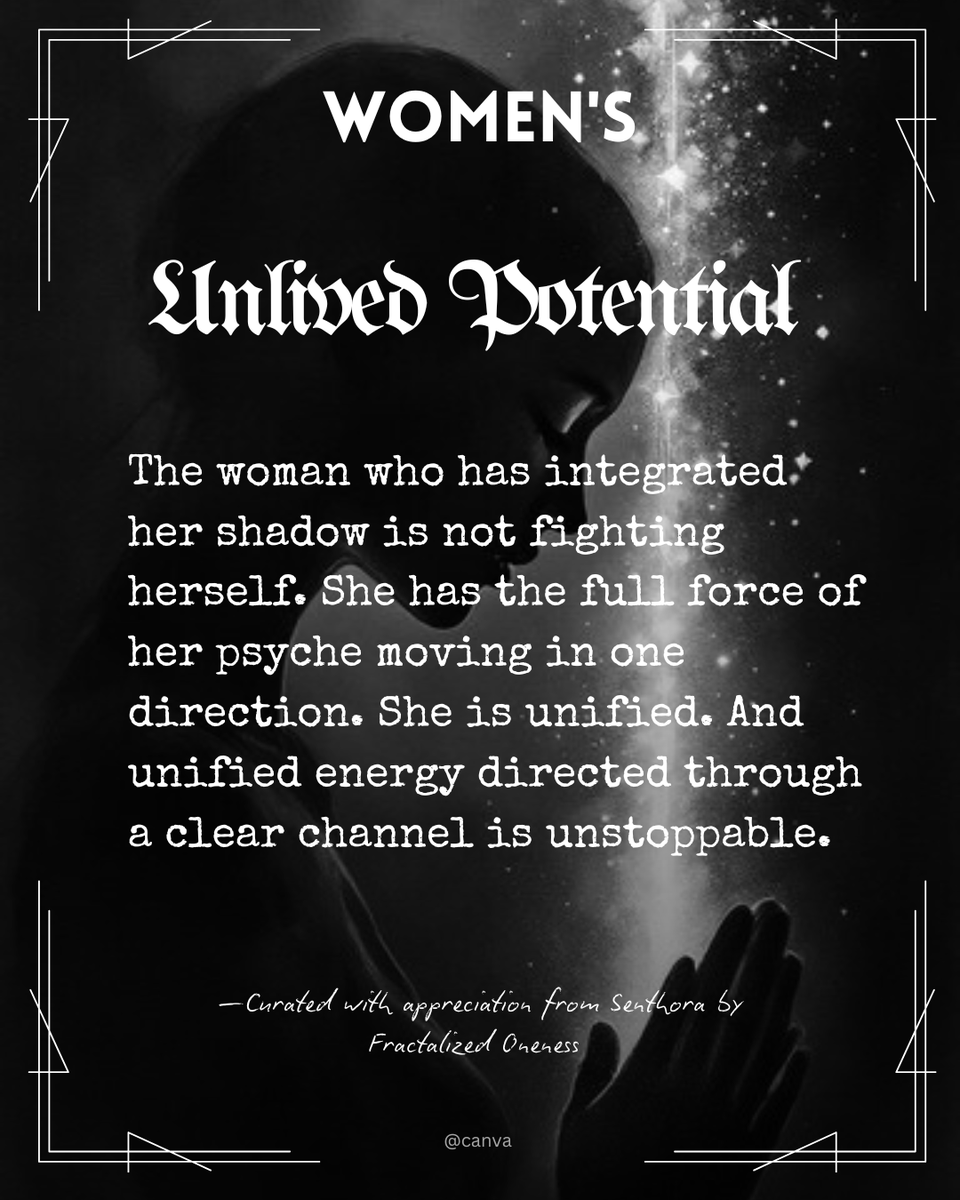 FractalizedOne's tweet photo. Flash on: Women's Unlived Potential and Dark Feminine Energy
Dark feminine energy teaches women to trust their intuition over social approval, set boundaries without guilt, and transform solitude into their greatest superpower.
#Ethos #CoreTeNeTs https://t.co/PmKbCN3kXm