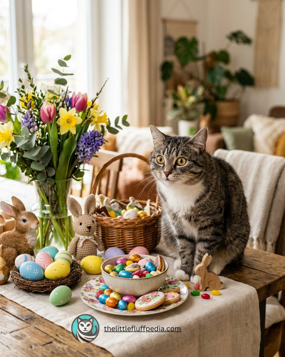 Fluff_Pedia's tweet photo. Funny Easter Cat Eyeing the Treats.
This funny Easter cat looks fully locked in on the treats. Cute, relatable, and perfect for spring cat content. Read more on the blog.
https://t.co/9oxpALugzg
#FunnyEasterCats #EasterCat #FunnyCat #CatIdeas https://t.co/CTUIANChPV