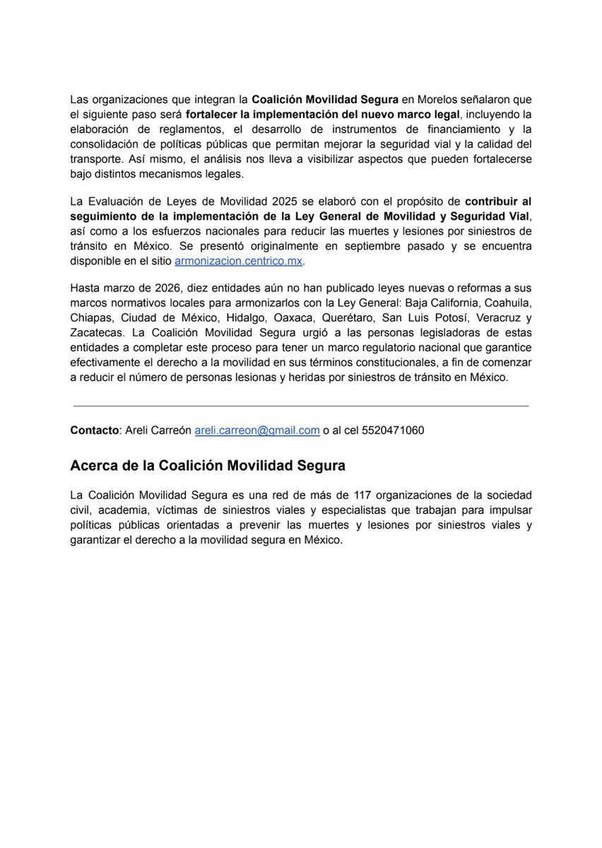 Coalición Movilidad Segura tweet media