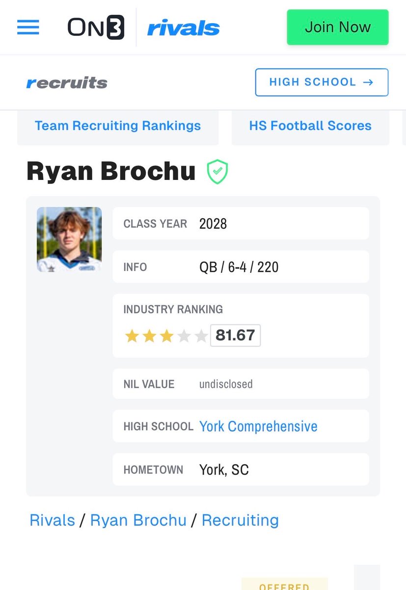 York HS FB Recruits tweet media